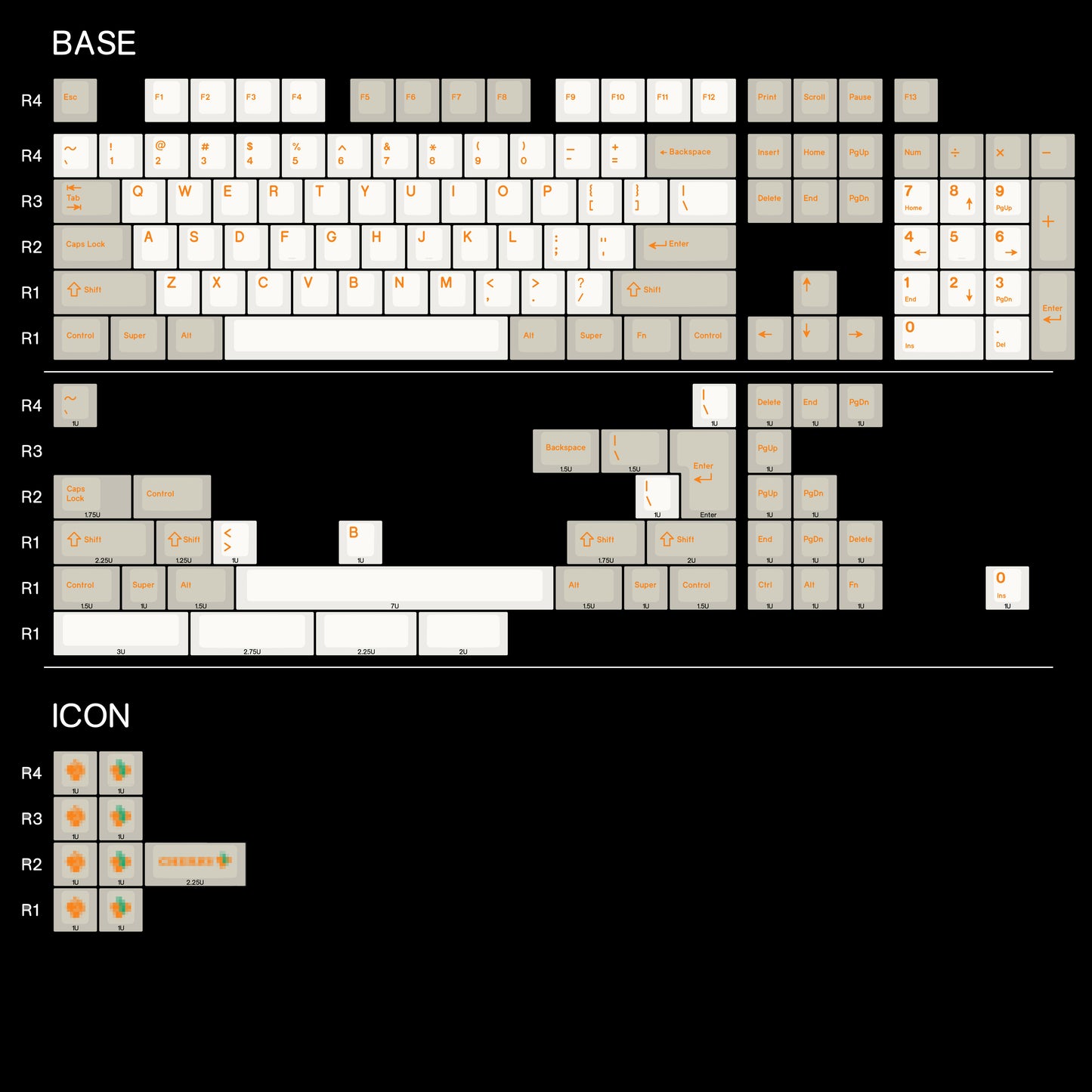 Beige PBT Keycaps