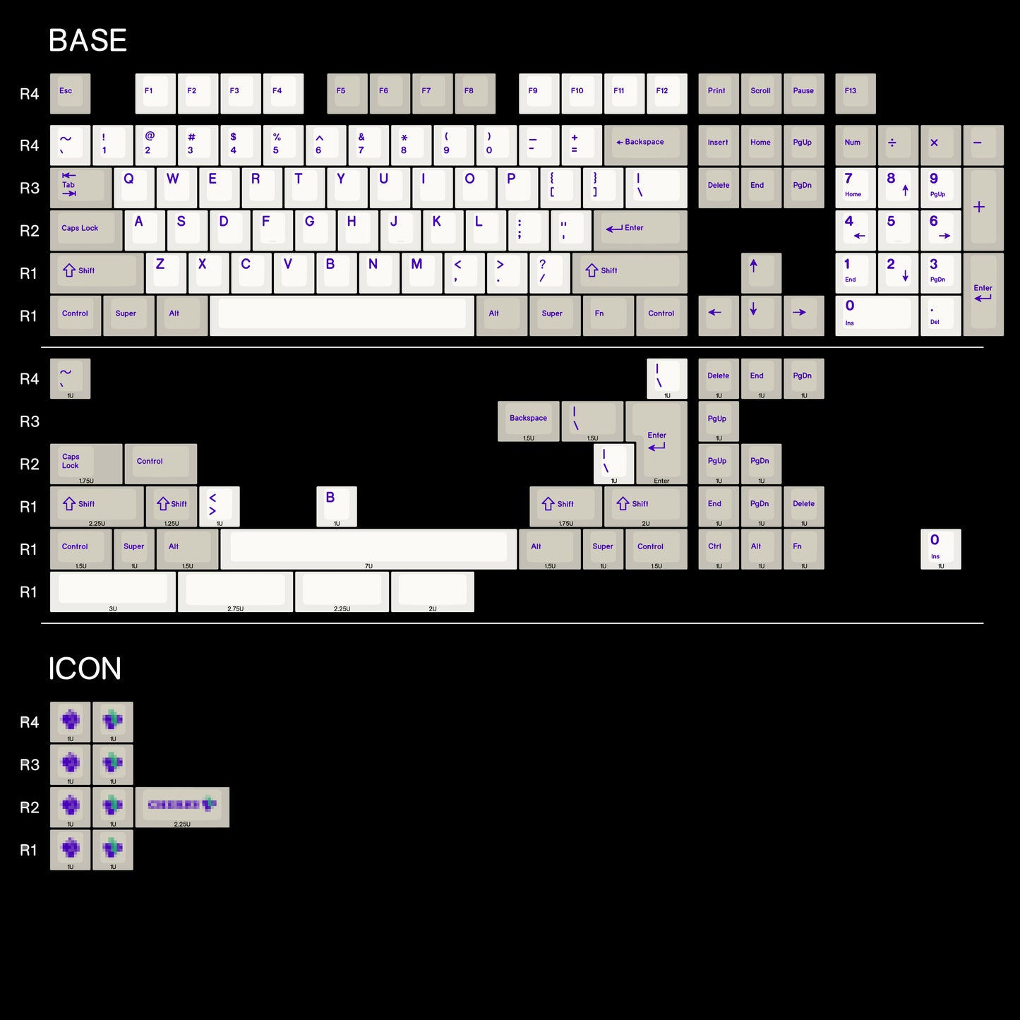 Beige PBT Keycaps
