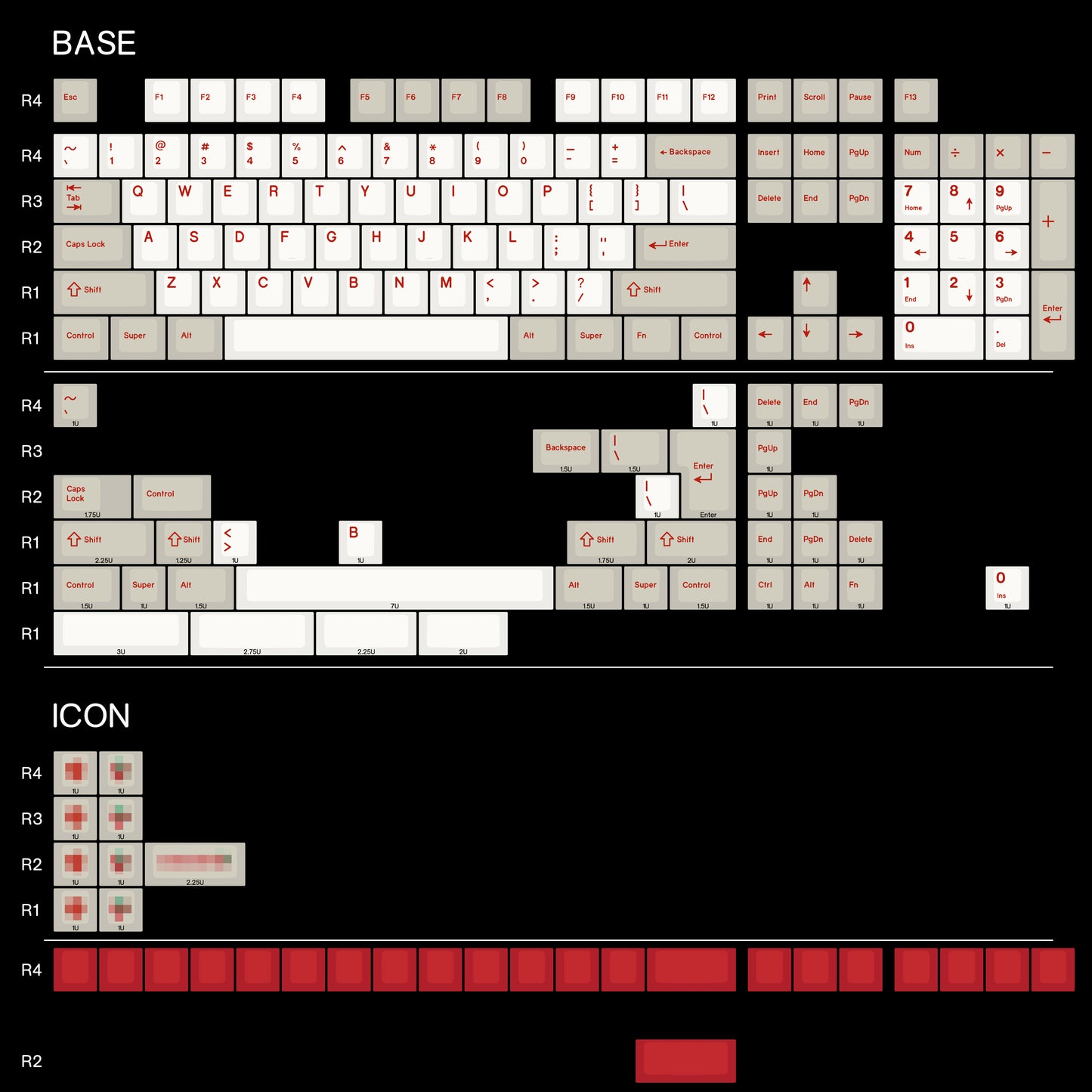Beige PBT Keycaps